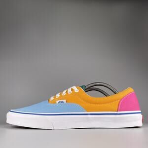 Vans Authentic Era Men’s 11.5 Colorblock Blue Yellow Pink Skate Sneakers Casual